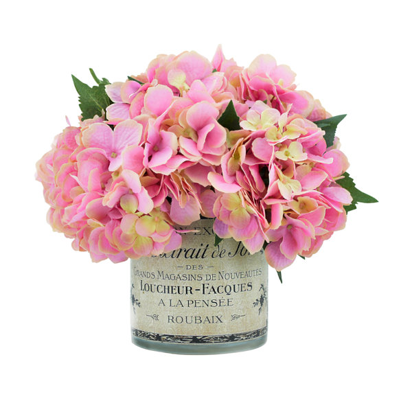 Primrue Hydrangea Floral Arrangements in Vase Wayfair